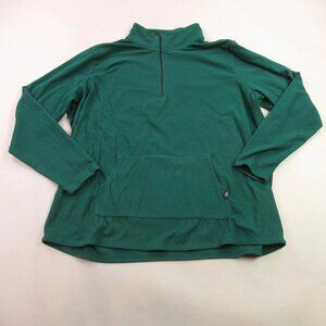 Torrid Sweater Mens 2 Long Sleeve 1/4 Zip Pullover Casual Pockets Green
